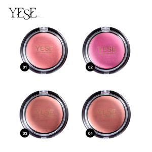 Makeup Blush with Brush for Cheek Red Cosmetics Face Makeup