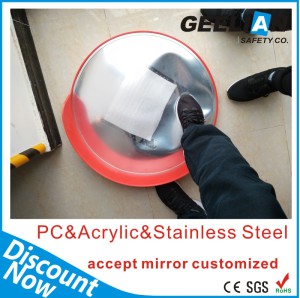 Convex and Concave Spherical Roadway Mirror Lens